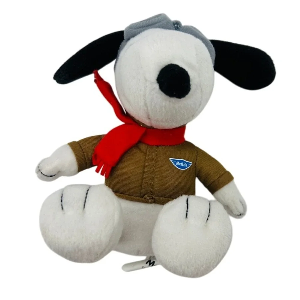 SNOOPY Metlife FLYING ACE PILOT Brown Jacket Goggles Peanuts 6